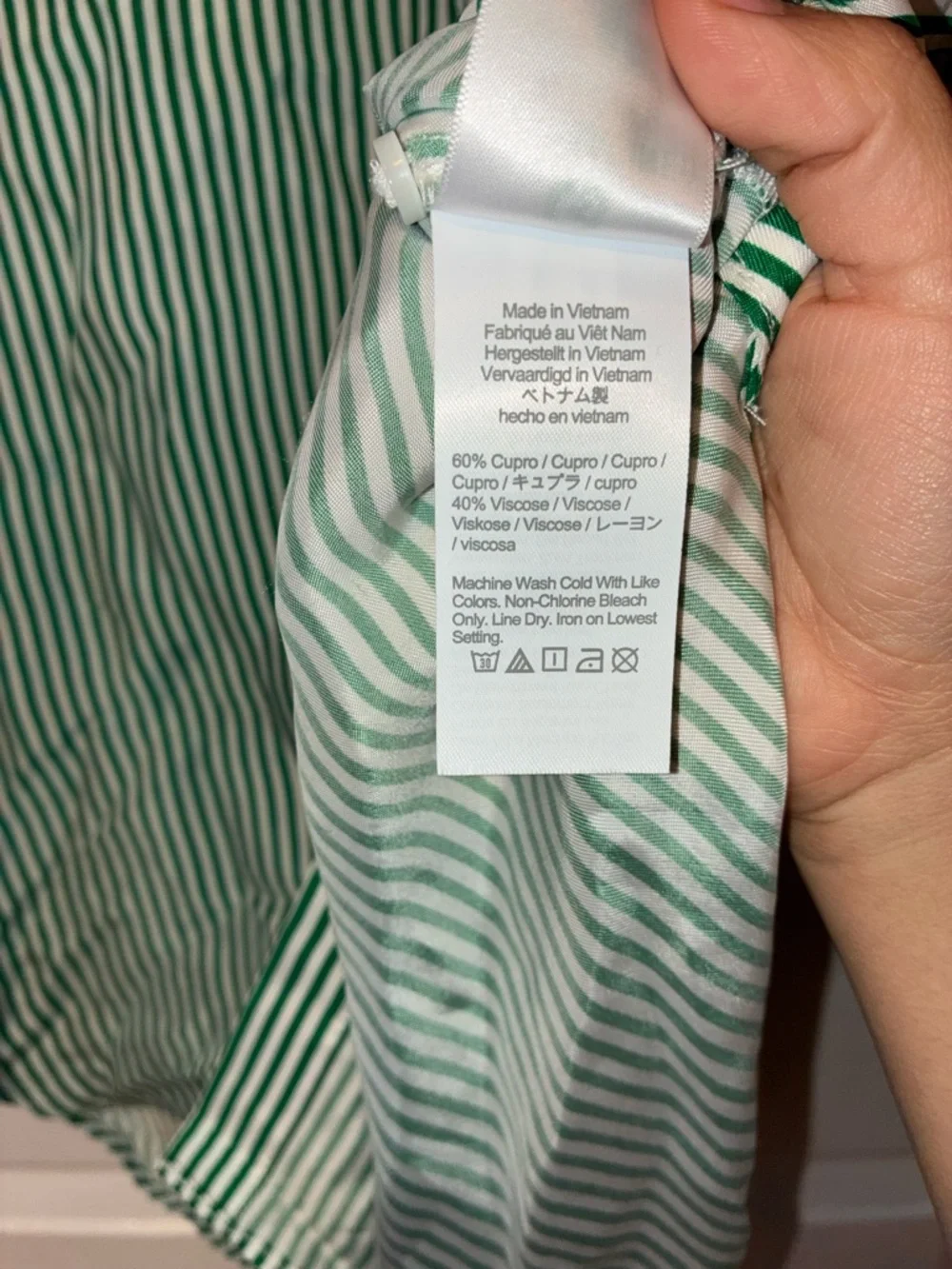 J.Crew cupro-blend ruffle-trim shirt in stripe button down  Cottage Minimalist